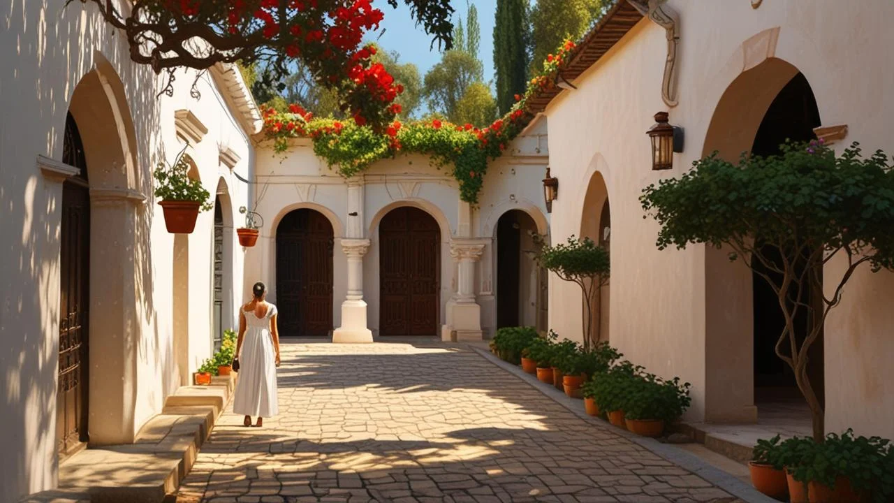 Hacienda colonial, luz y serenidad
