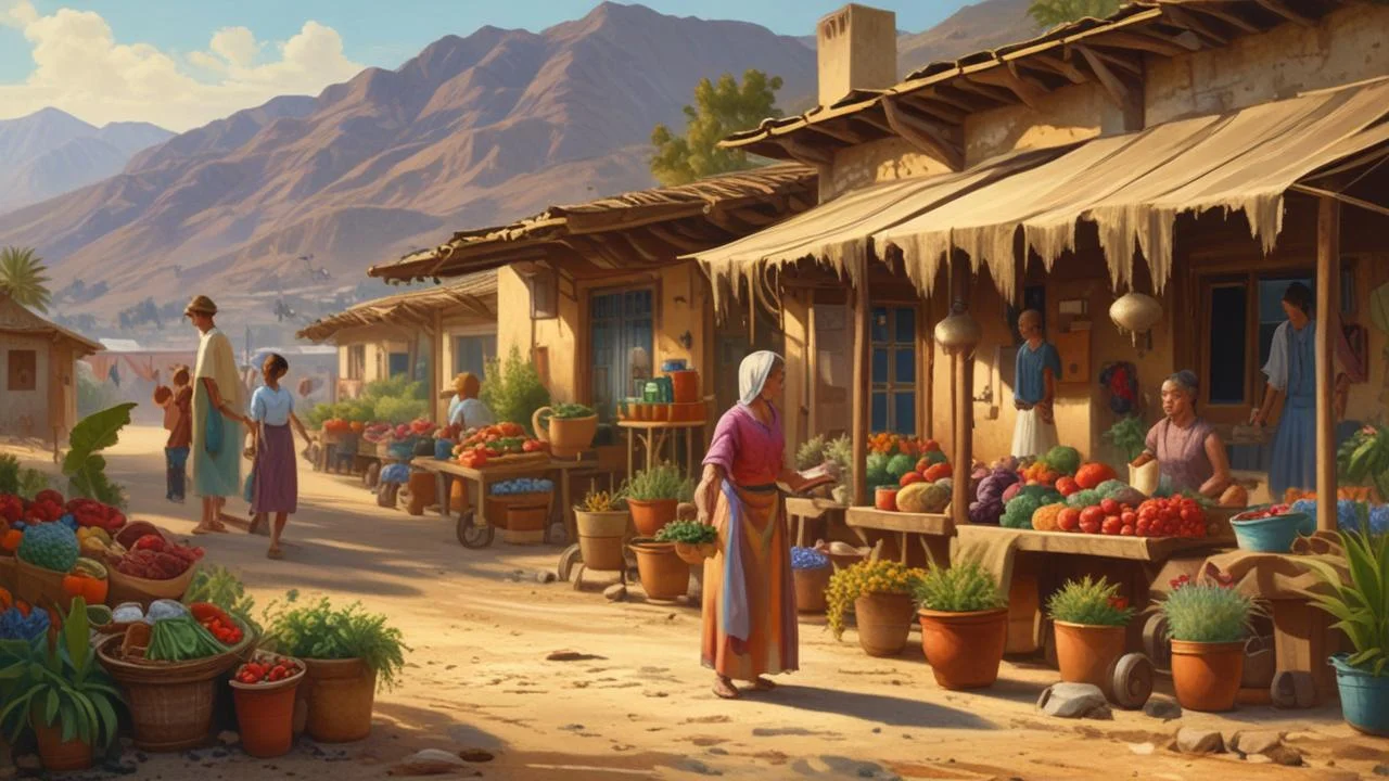Vida tranquila en un pueblo cálido