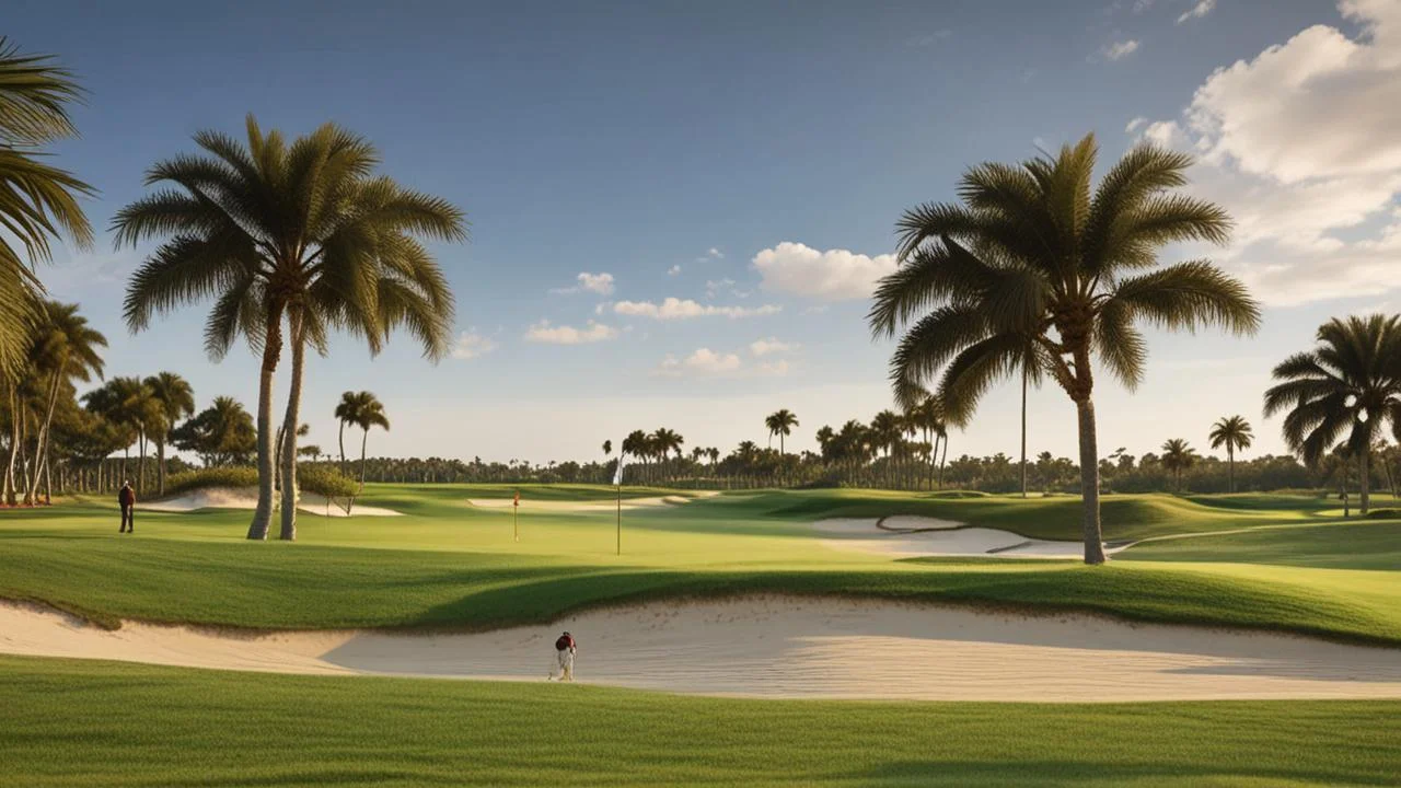 Un campo de golf sereno y vasto