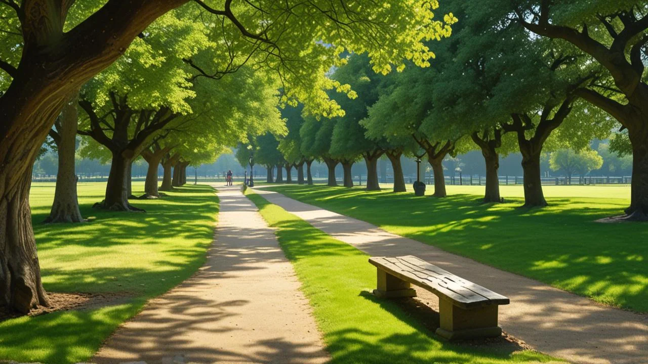 Un parque tranquilo y sereno