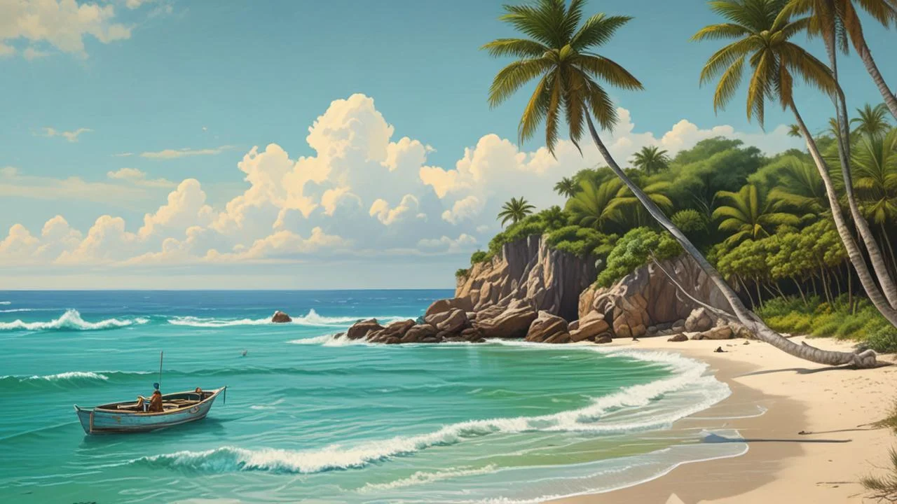 Paraíso tropical sereno y luminoso