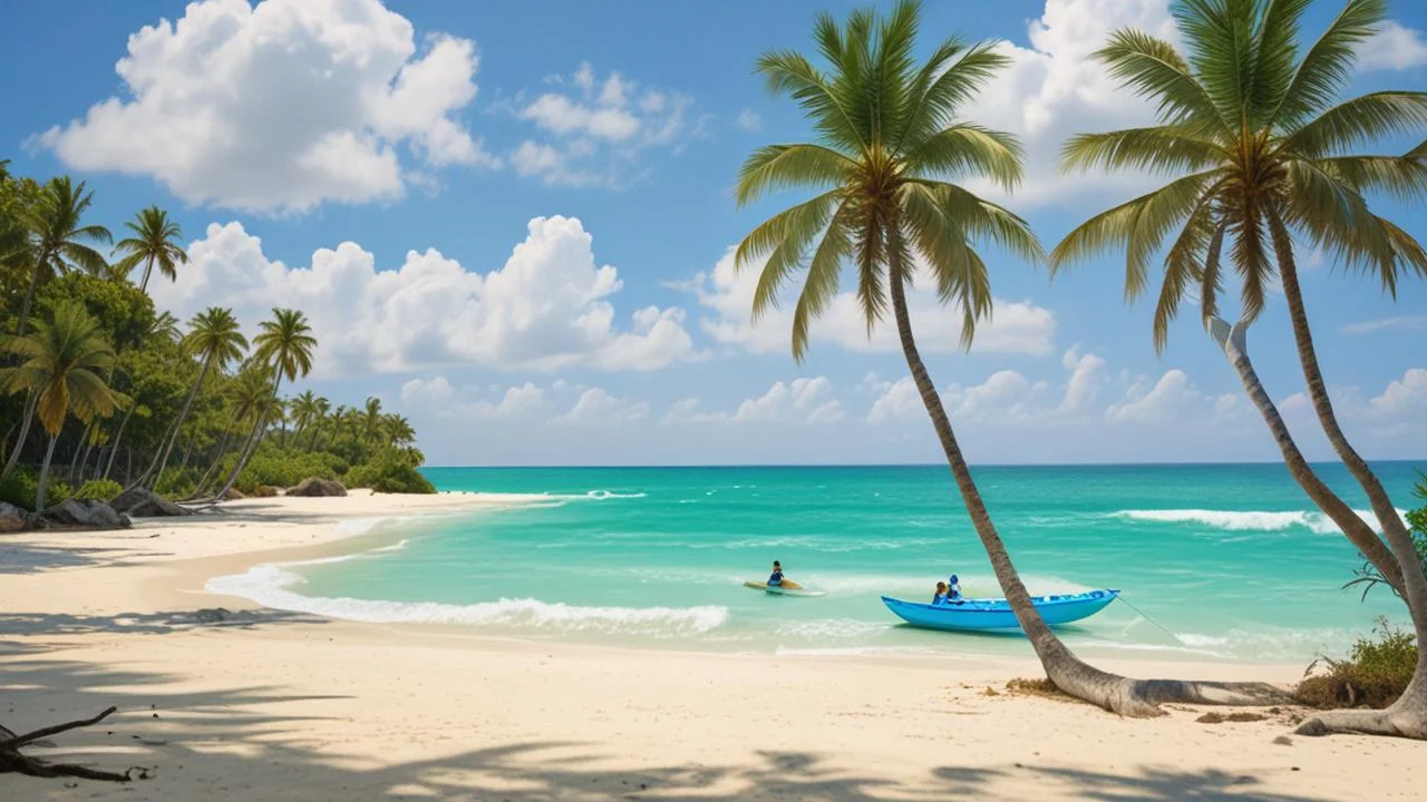 Mar turquesa, playa y serenidad tropical