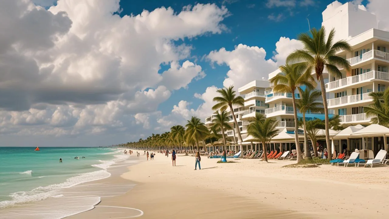 Playa tropical, sol y relax
