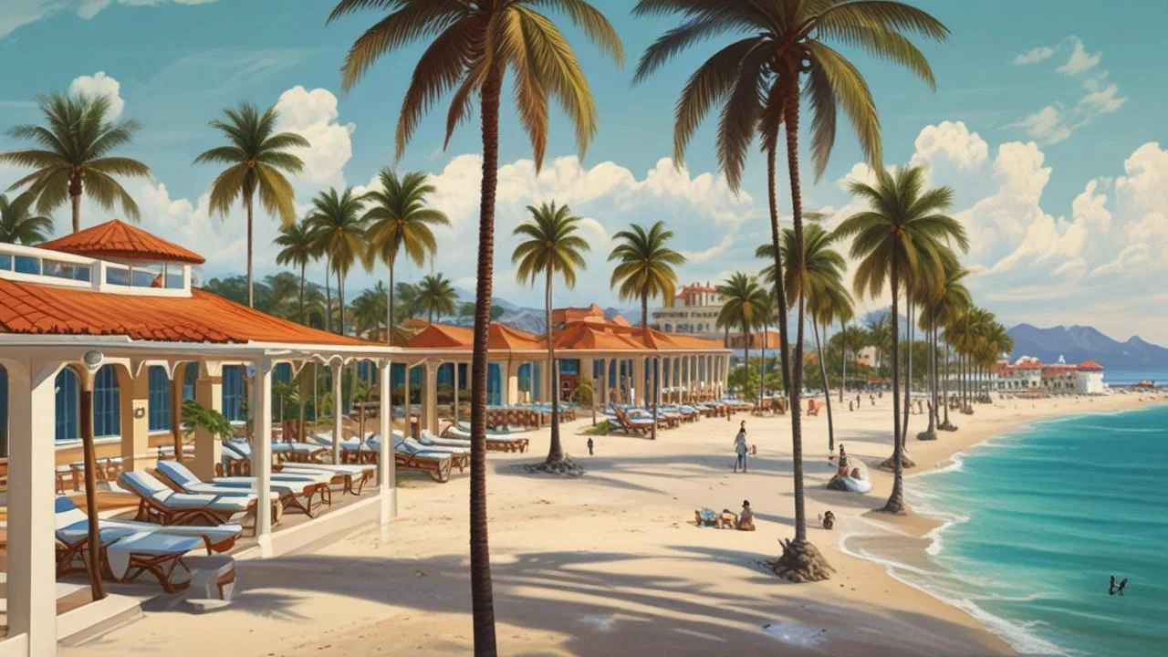 Paraíso tropical resplandeciente y sereno