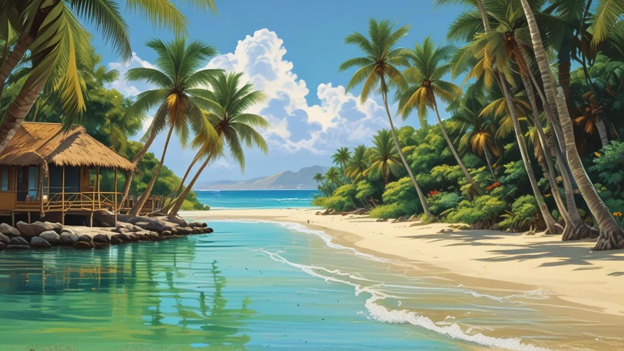 Paraíso tropical de ensueño y calma