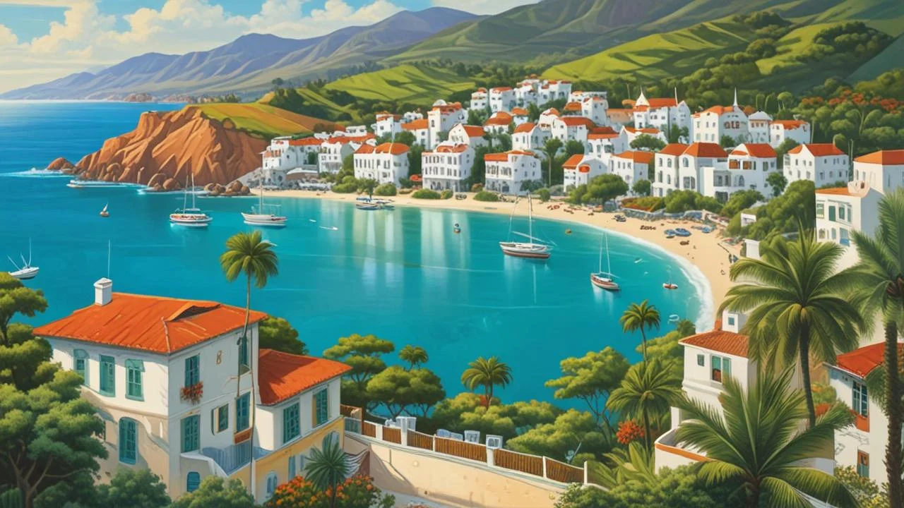 Un paisaje costero tranquilo y sereno