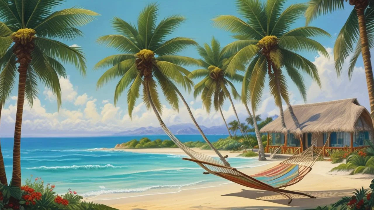 Paraíso tropical sereno y resplandeciente