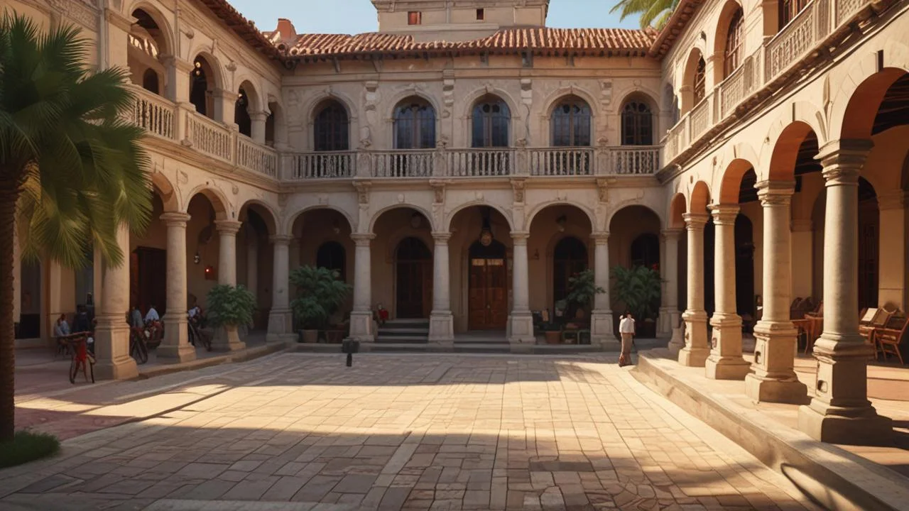 Un edificio colonial imponente, silencioso y antiguo