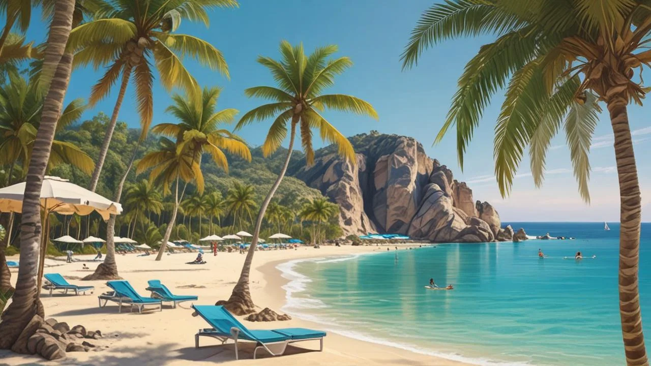 Paraíso tropical radiante y sereno