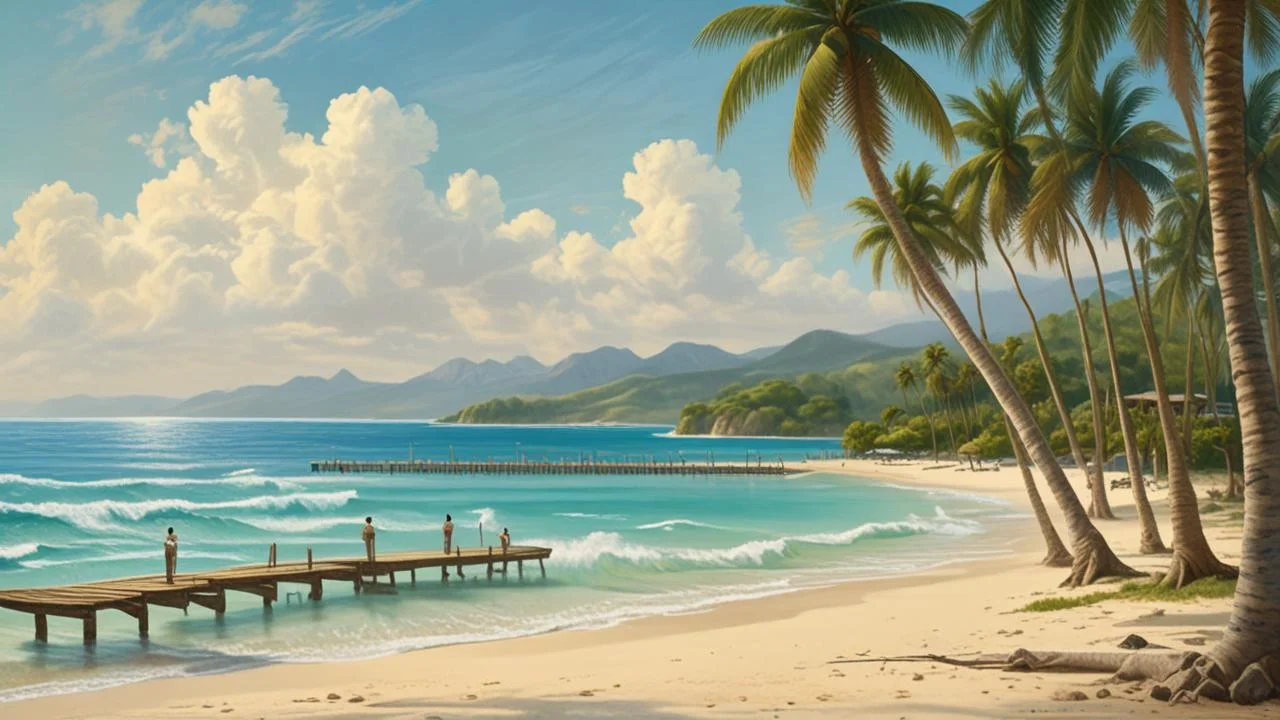 Playa tropical: calma y belleza