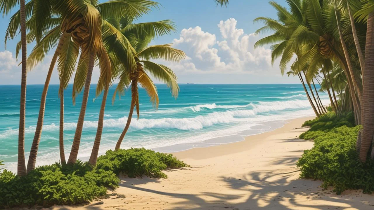 Mar azul, sol, playa y calma