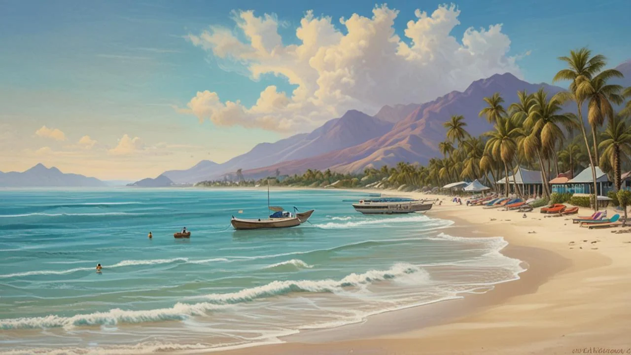 Paraíso tropical sereno y brillante