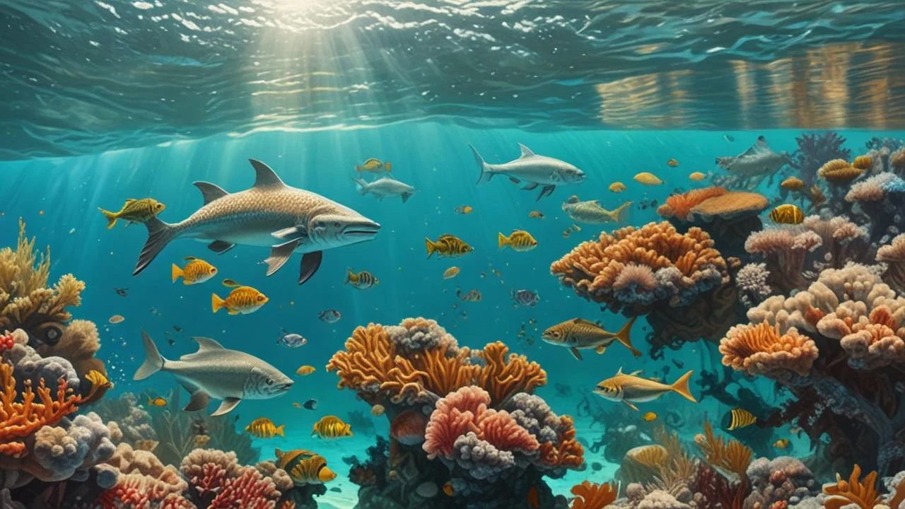 Un mar tropical bullicioso y azul