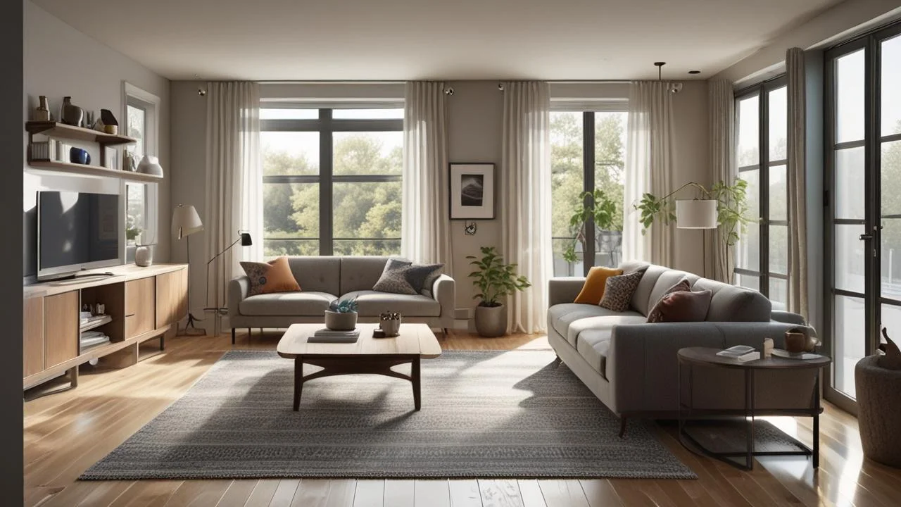 Un salón moderno y luminoso resulta acogedor
