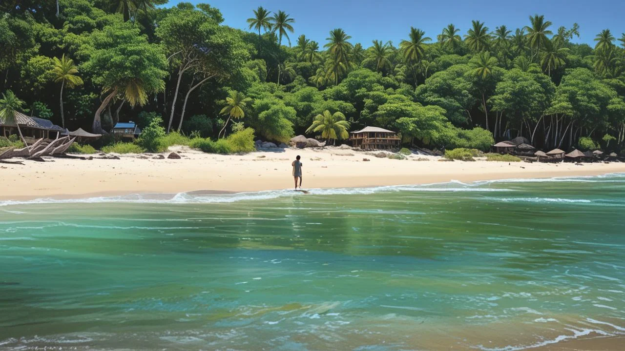 Paraíso tropical sereno y luminoso