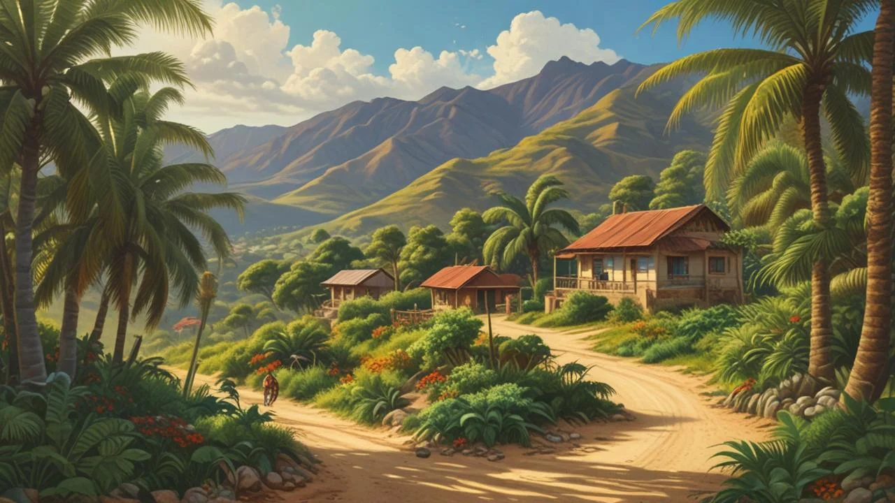 Paisaje tropical, tranquilo y sereno