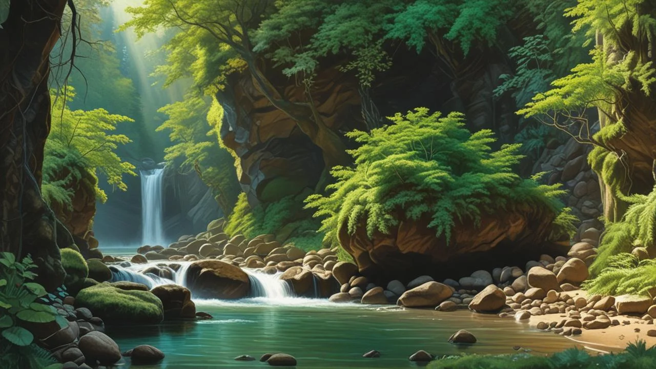 Un río tranquilo, belleza natural radiante