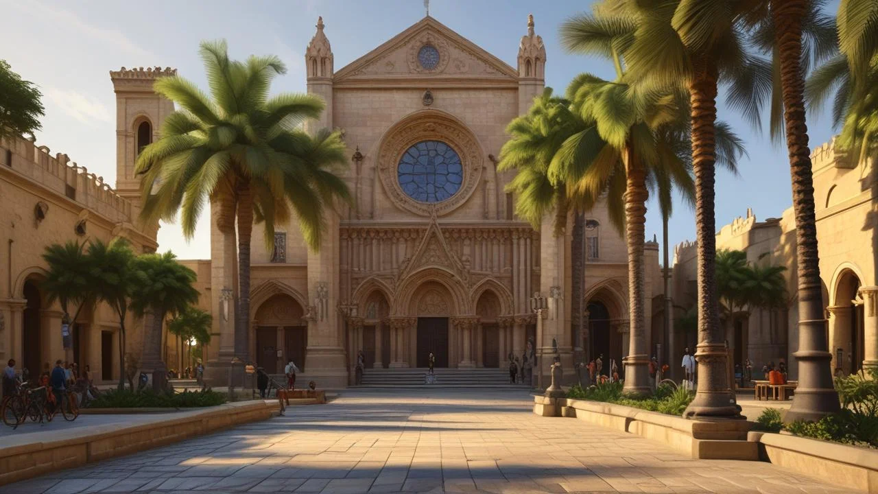 La catedral imponente domina un paisaje sereno